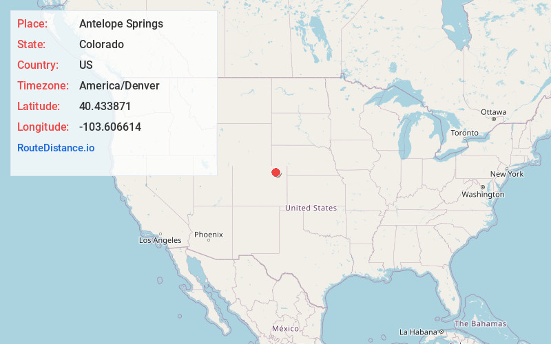 Map of Antelope Springs