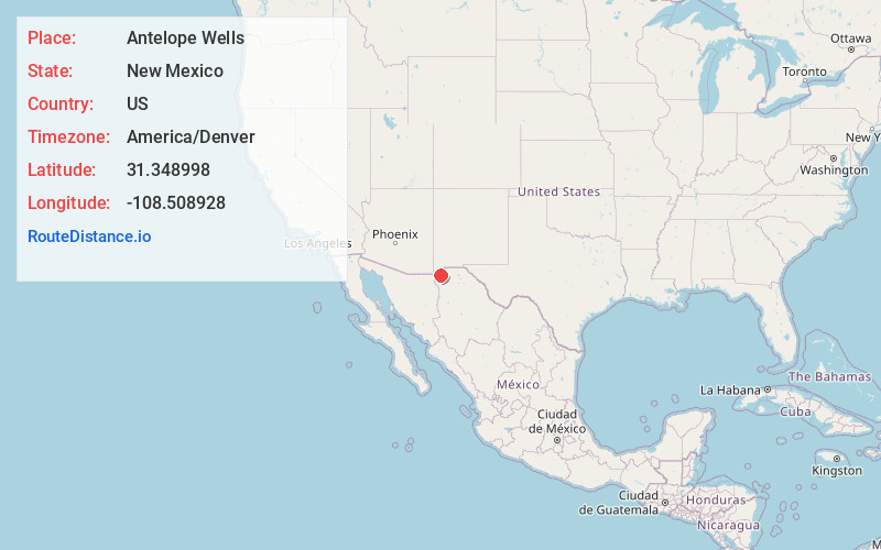 Map of Antelope Wells