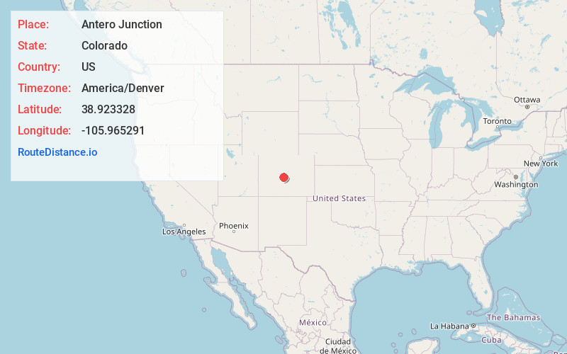 Map of Antero Junction