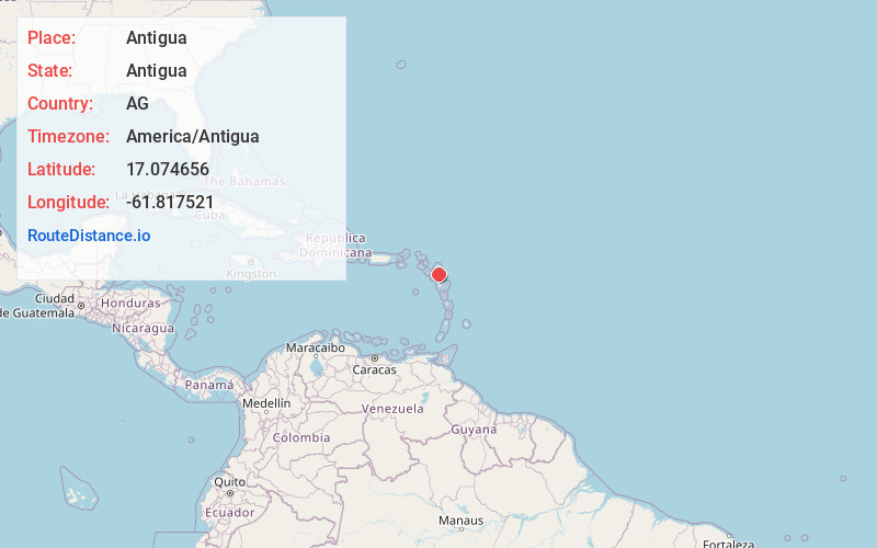Map of Antigua