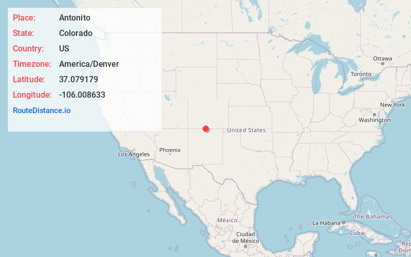Map of Antonito