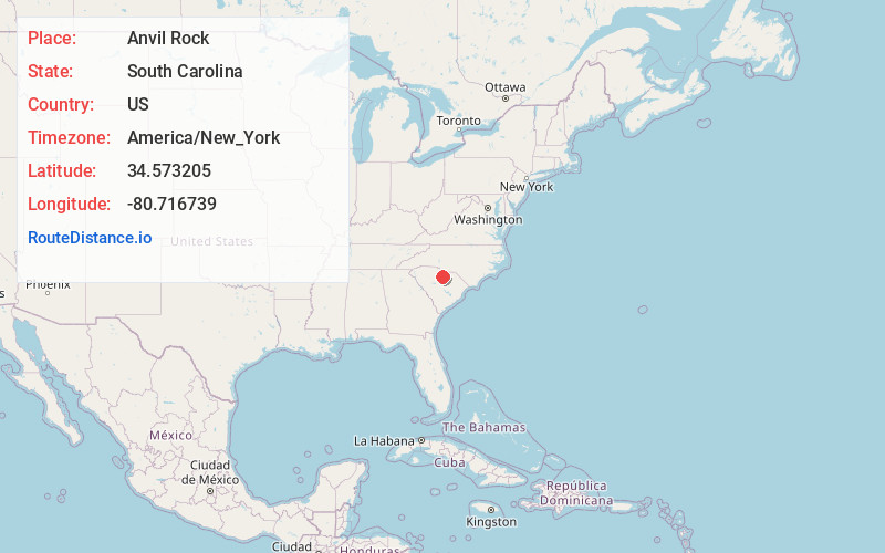 Map of Anvil Rock