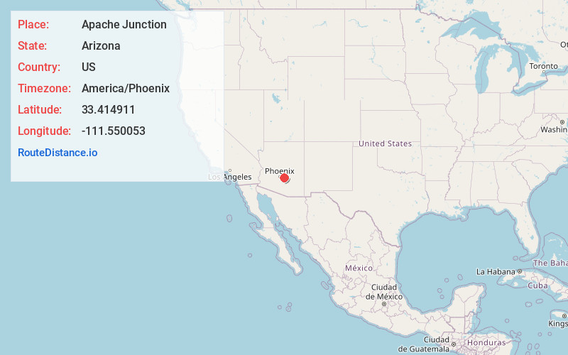 Map of Apache Junction