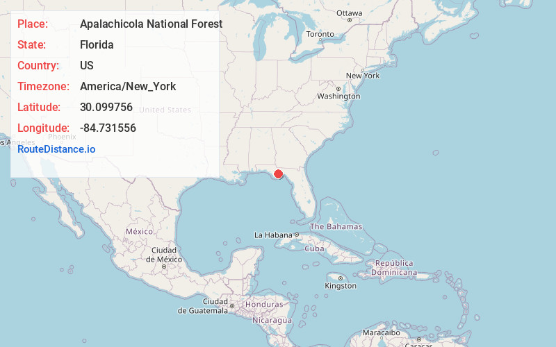 Map of Apalachicola National Forest