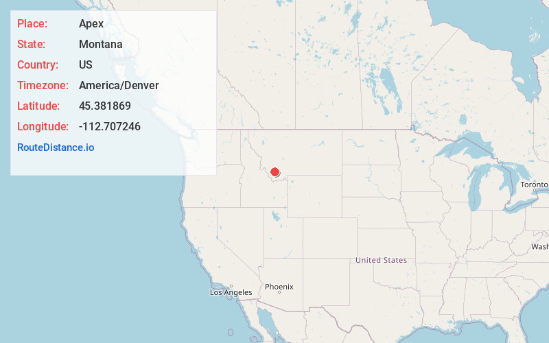 Map of Apex