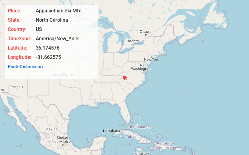 Map of Appalachian Ski Mtn.