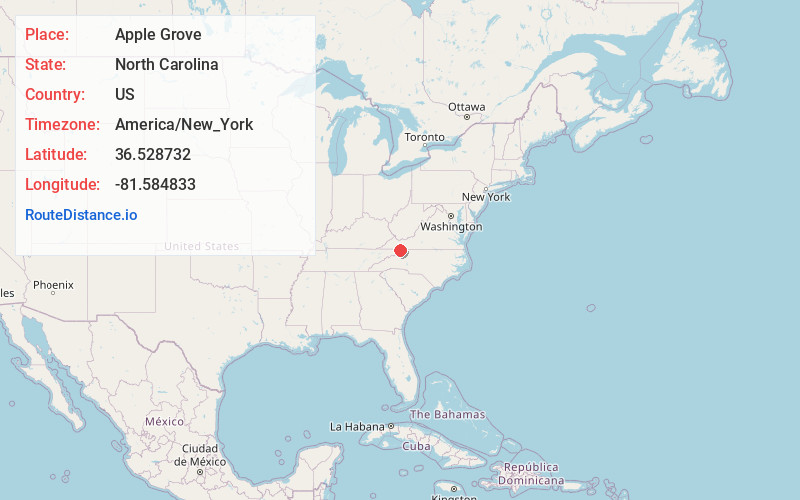 Map of Apple Grove