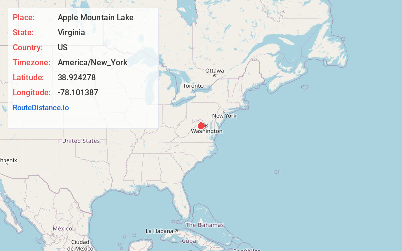 Map of Apple Mountain Lake