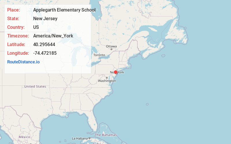 Map of Applegarth Elementary School
