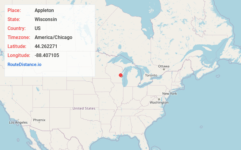 Map of Appleton