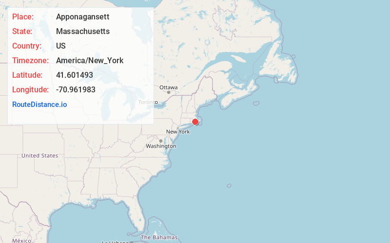 Map of Apponagansett
