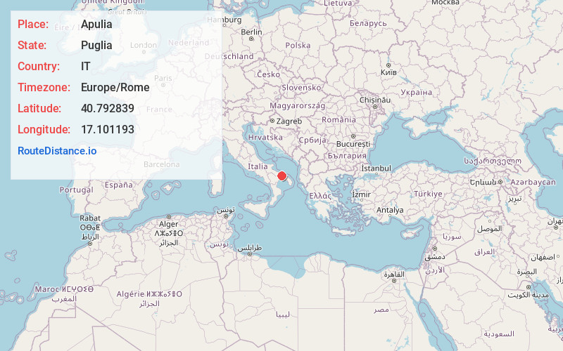 Map of Apulia