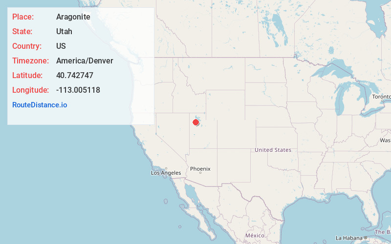 Map of Aragonite