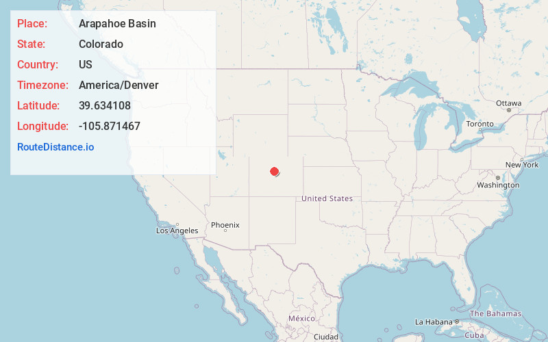 Map of Arapahoe Basin