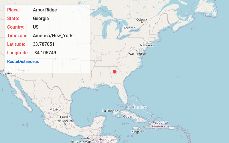 Map of Arbor Ridge