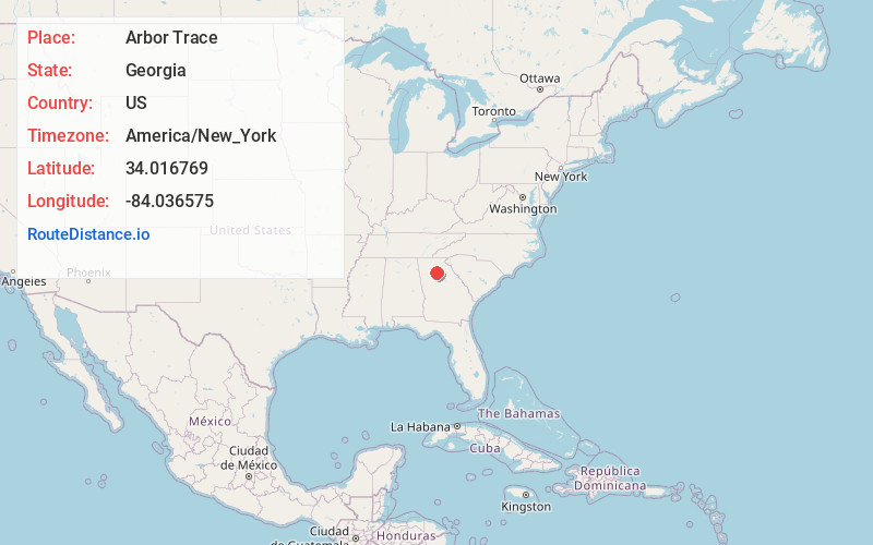 Map of Arbor Trace
