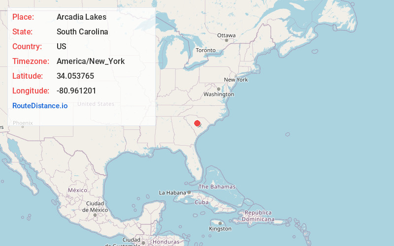 Map of Arcadia Lakes