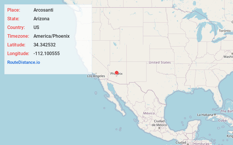 Map of Arcosanti