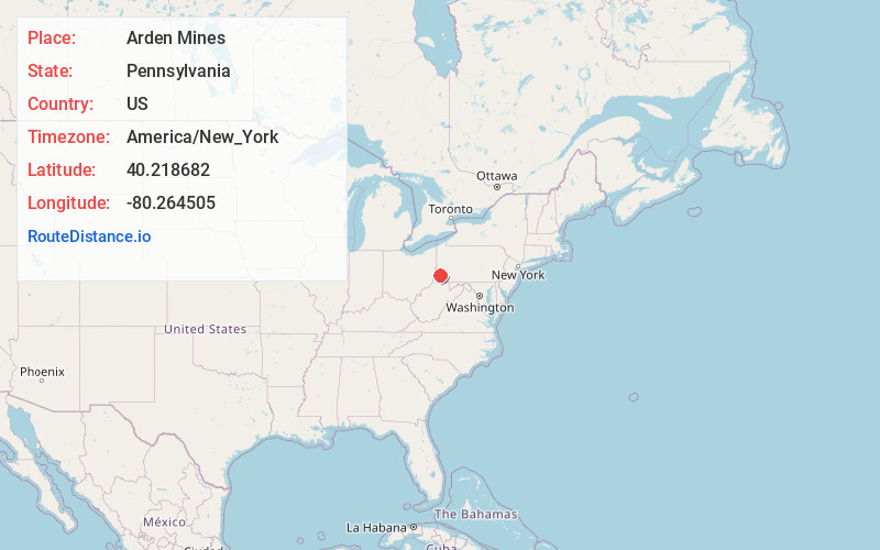 Map of Arden Mines