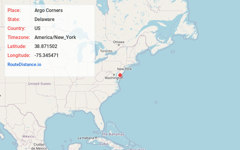 Map of Argo Corners