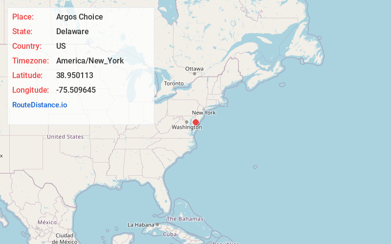 Map of Argos Choice