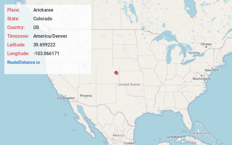 Map of Arickaree