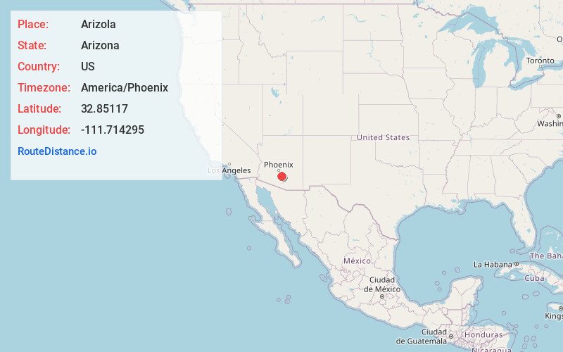 Map of Arizola