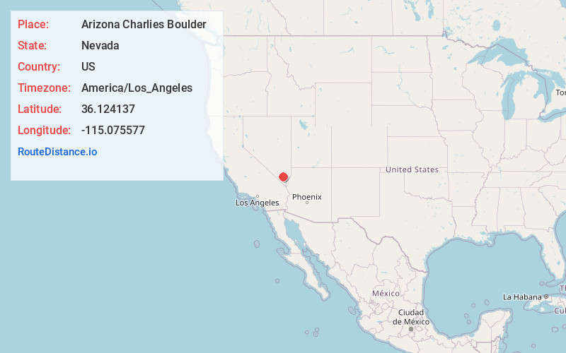 Map of Arizona Charlies Boulder