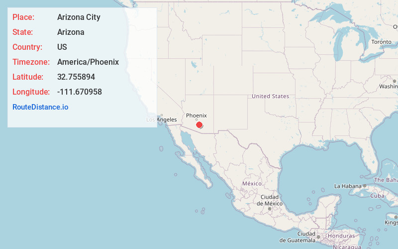 Map of Arizona City