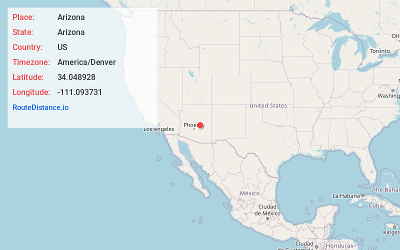 Map of Arizona