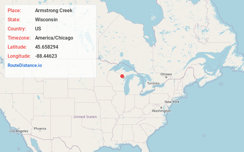 Map of Armstrong Creek