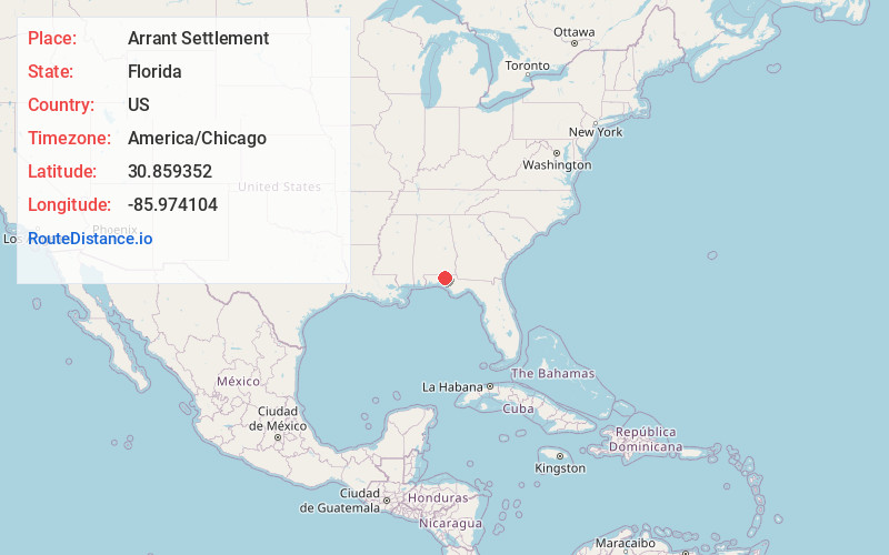 Map of Arrant Settlement
