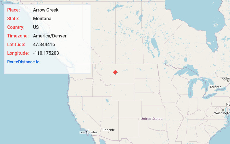 Map of Arrow Creek