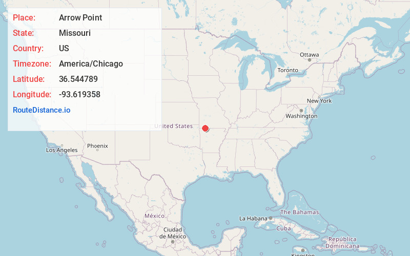 Map of Arrow Point