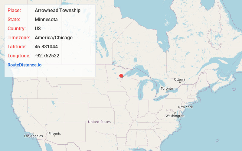 Map of Arrowhead Township
