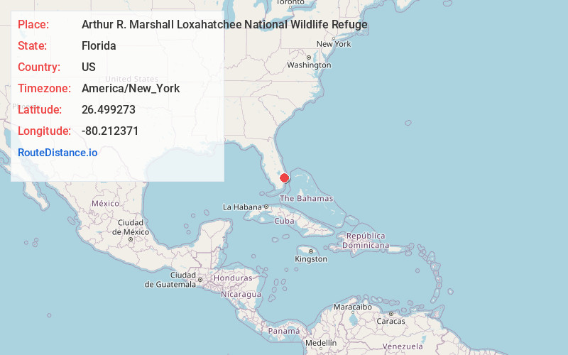 Map of Arthur R. Marshall Loxahatchee National Wildlife Refuge