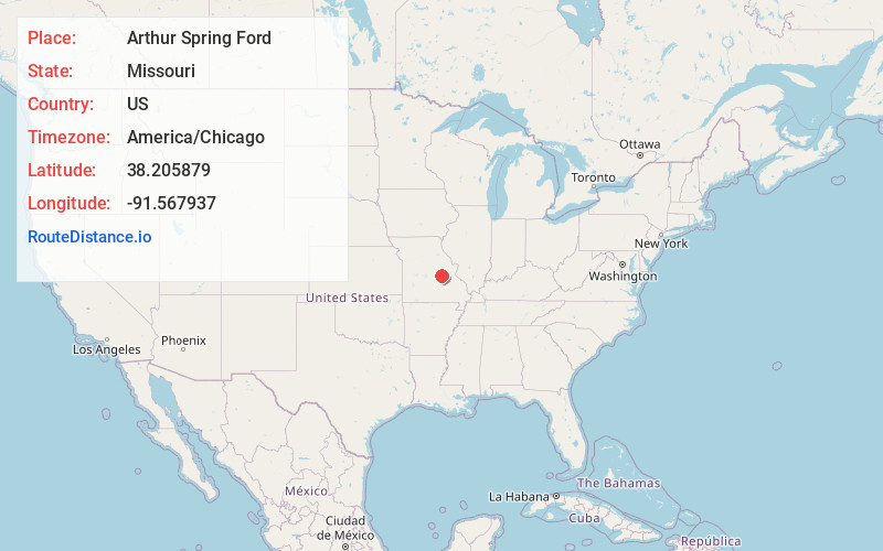 Map of Arthur Spring Ford