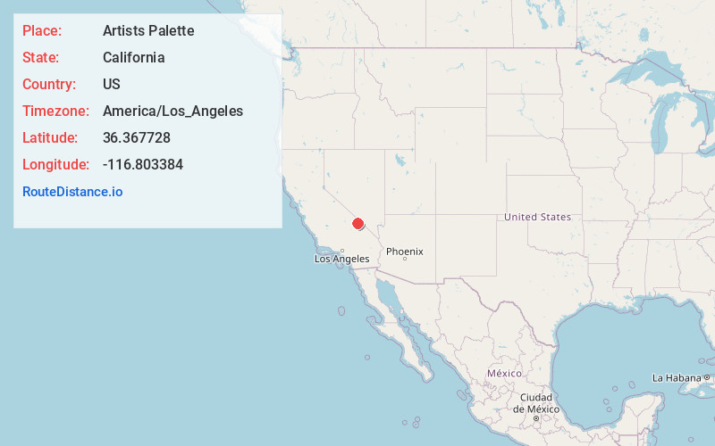 Map of Artists Palette