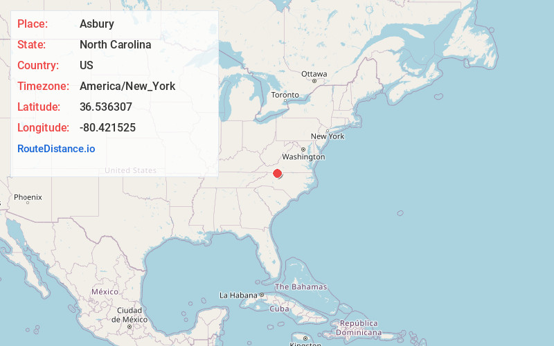 Map of Asbury