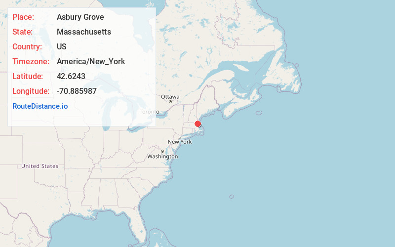 Map of Asbury Grove