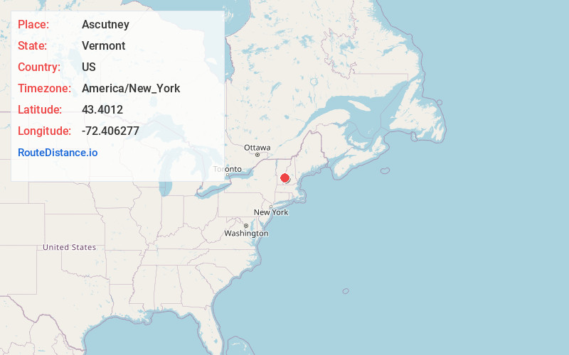 Map of Ascutney
