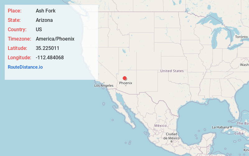 Map of Ash Fork