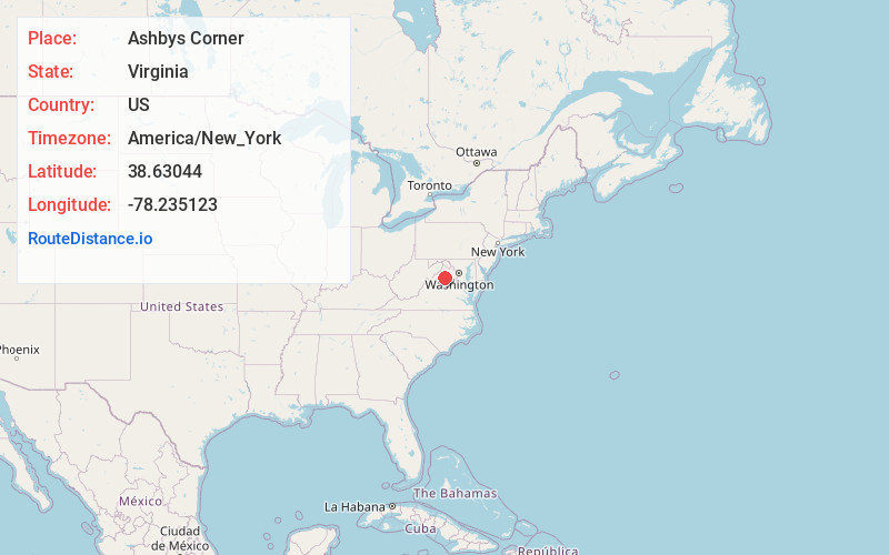 Map of Ashbys Corner