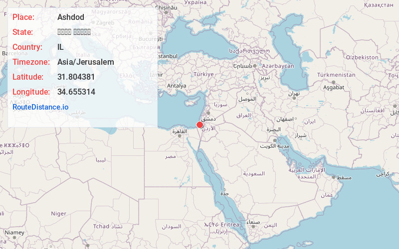 Map of Ashdod