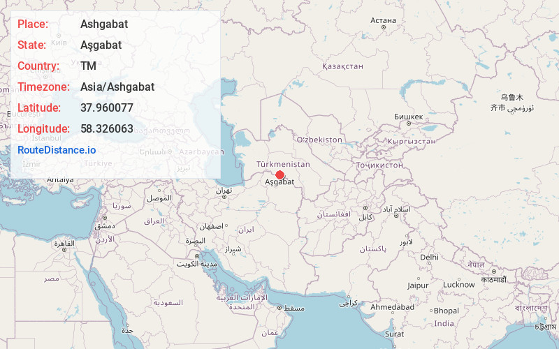 Map of Ashgabat