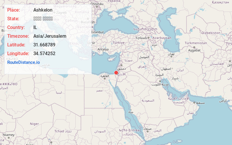 Map of Ashkelon