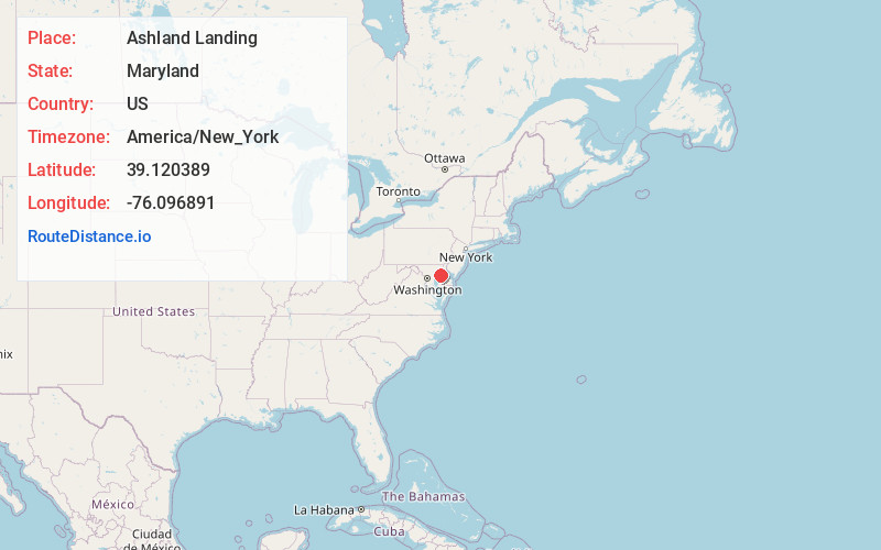 Map of Ashland Landing