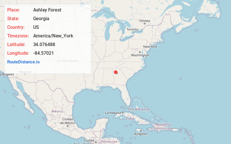 Map of Ashley Forest