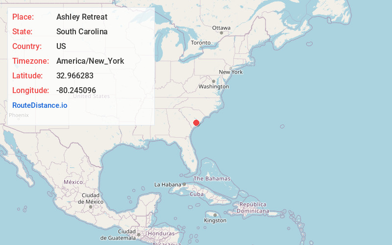 Map of Ashley Retreat