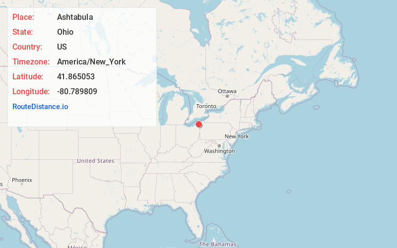 Map of Ashtabula